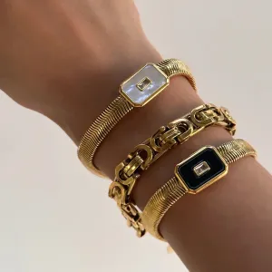 Chunky Chain & Herringbone Bracelets