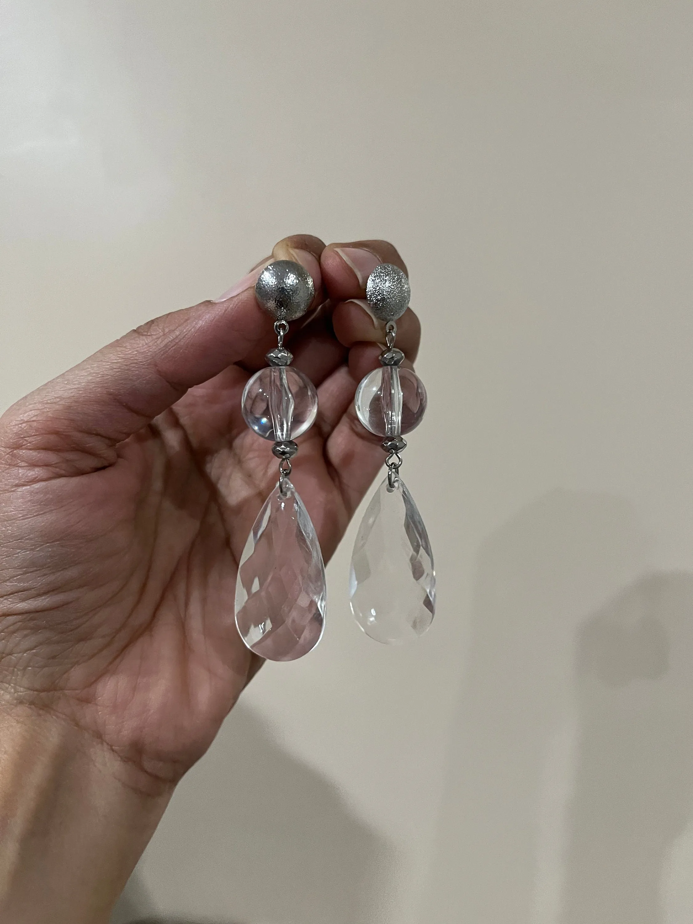 Chunky Clear Acrylic earrings , long clear white earrings , ice cube earrings ,  acrylic earrings , white earrings , long bridal earrings