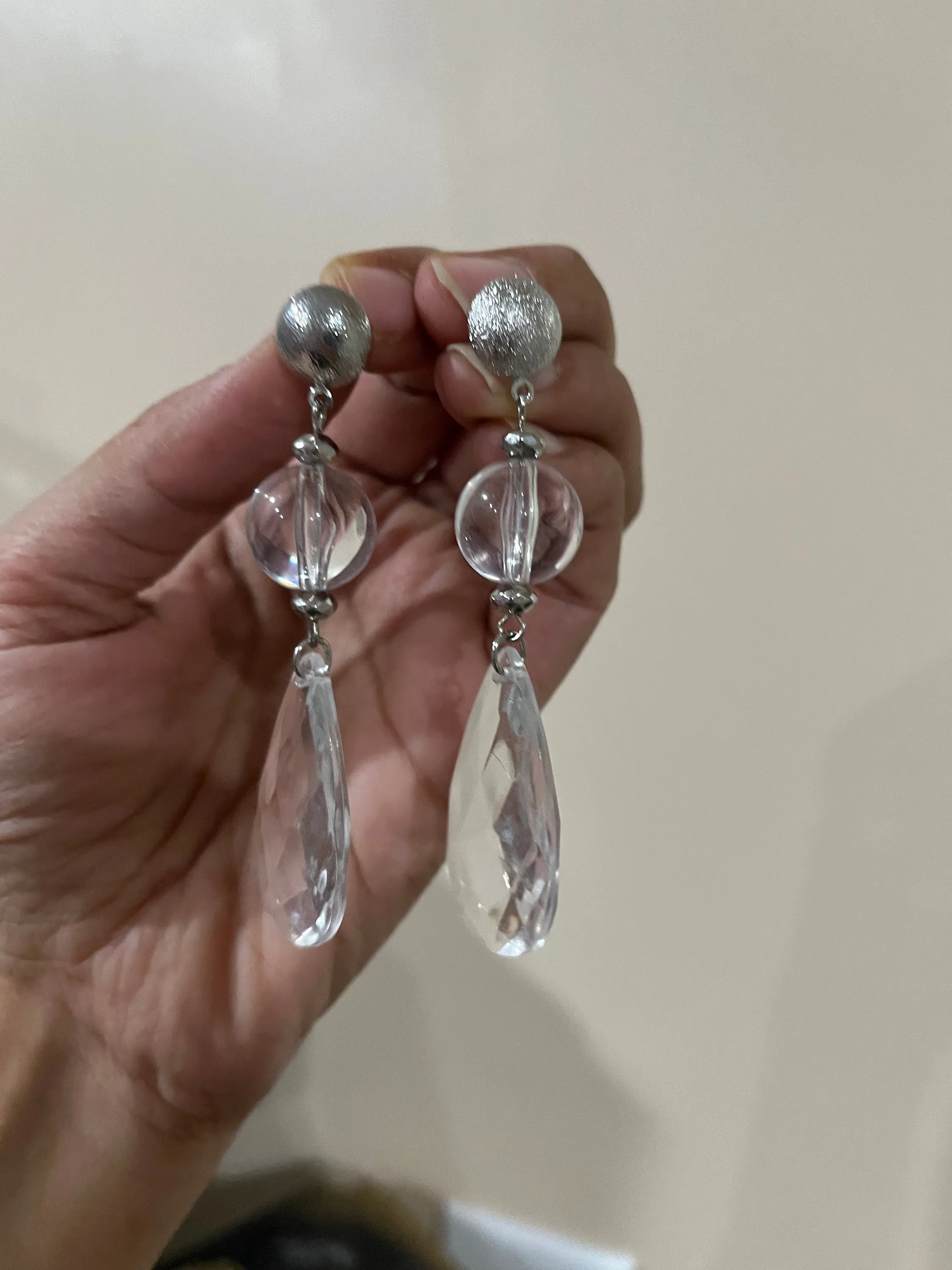 Chunky Clear Acrylic earrings , long clear white earrings , ice cube earrings ,  acrylic earrings , white earrings , long bridal earrings