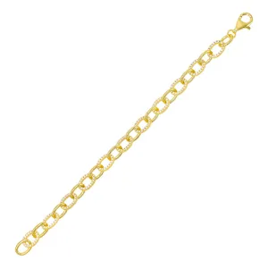 Circular Pavé Link Bracelet