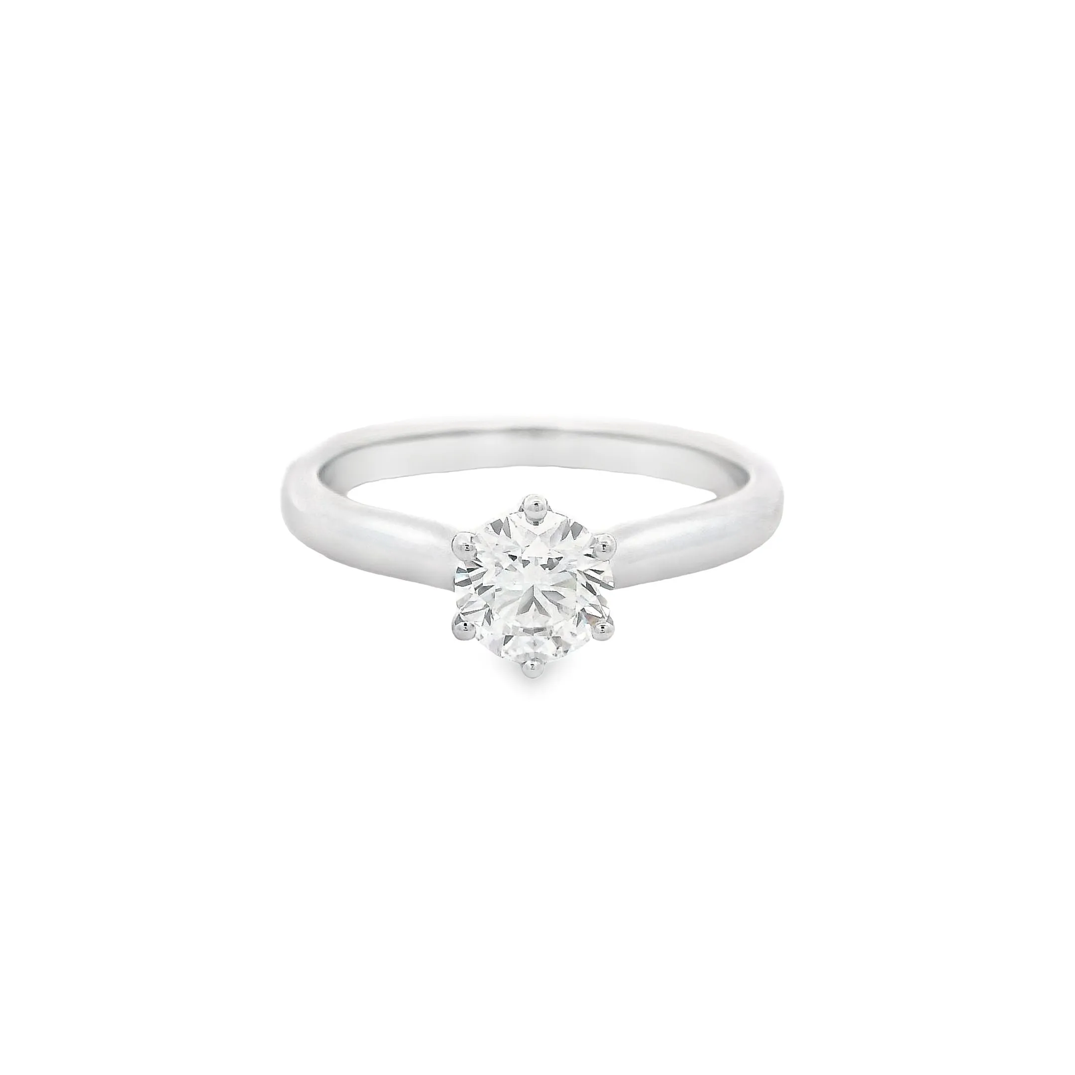 Clara - 14ct White Gold Round Brilliant Lab Grown Diamond Solitaire Engagement Ring TDW= 0.73ct