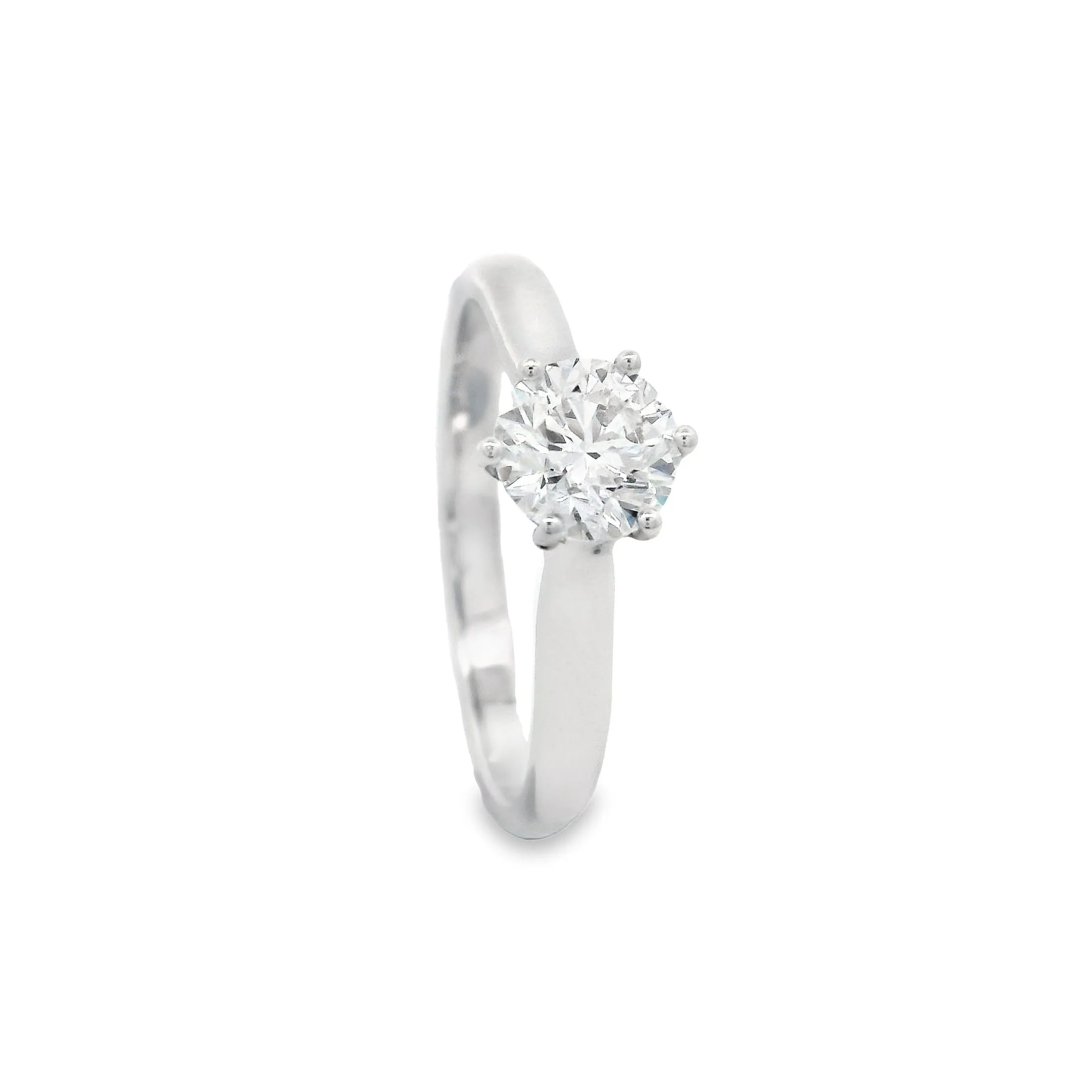 Clara - 14ct White Gold Round Brilliant Lab Grown Diamond Solitaire Engagement Ring TDW= 0.73ct