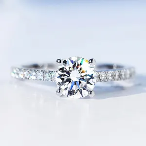 Classic 4 Prong GIA Diamond Engagement Ring