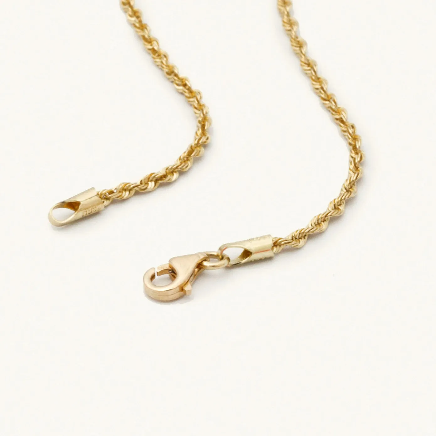 Classic Diamond Cut Rope Bracelet
