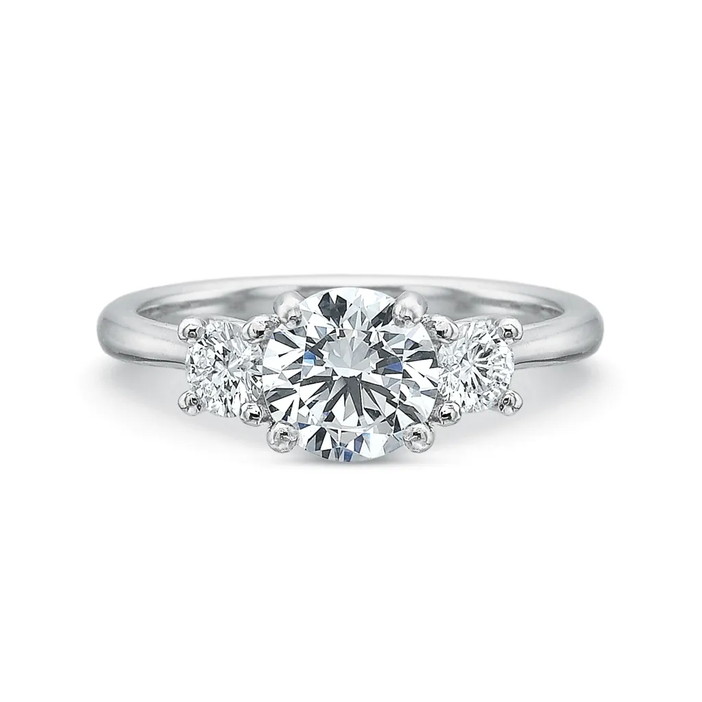 Classic Diamond Three Stone Platinum Engagement Ring