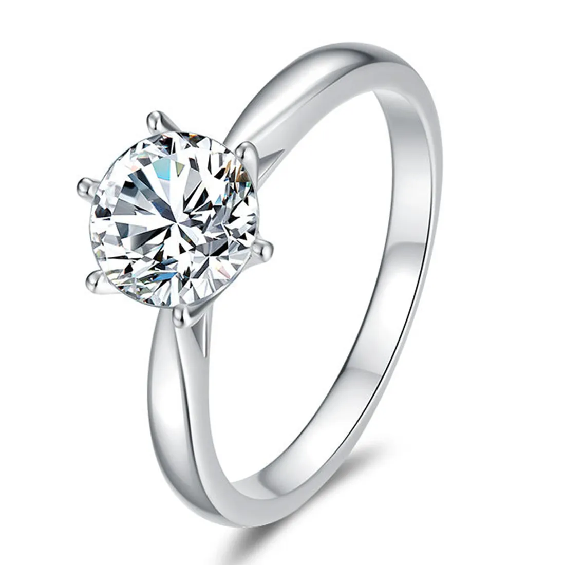 Classic Six Prong GIA Solitaire Engagement Ring