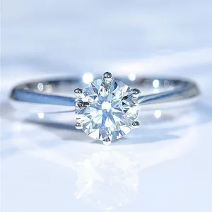 Classic Six Prong GIA Solitaire Engagement Ring
