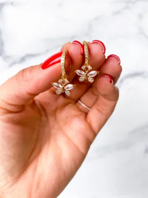 Clear Butterfly Earrings