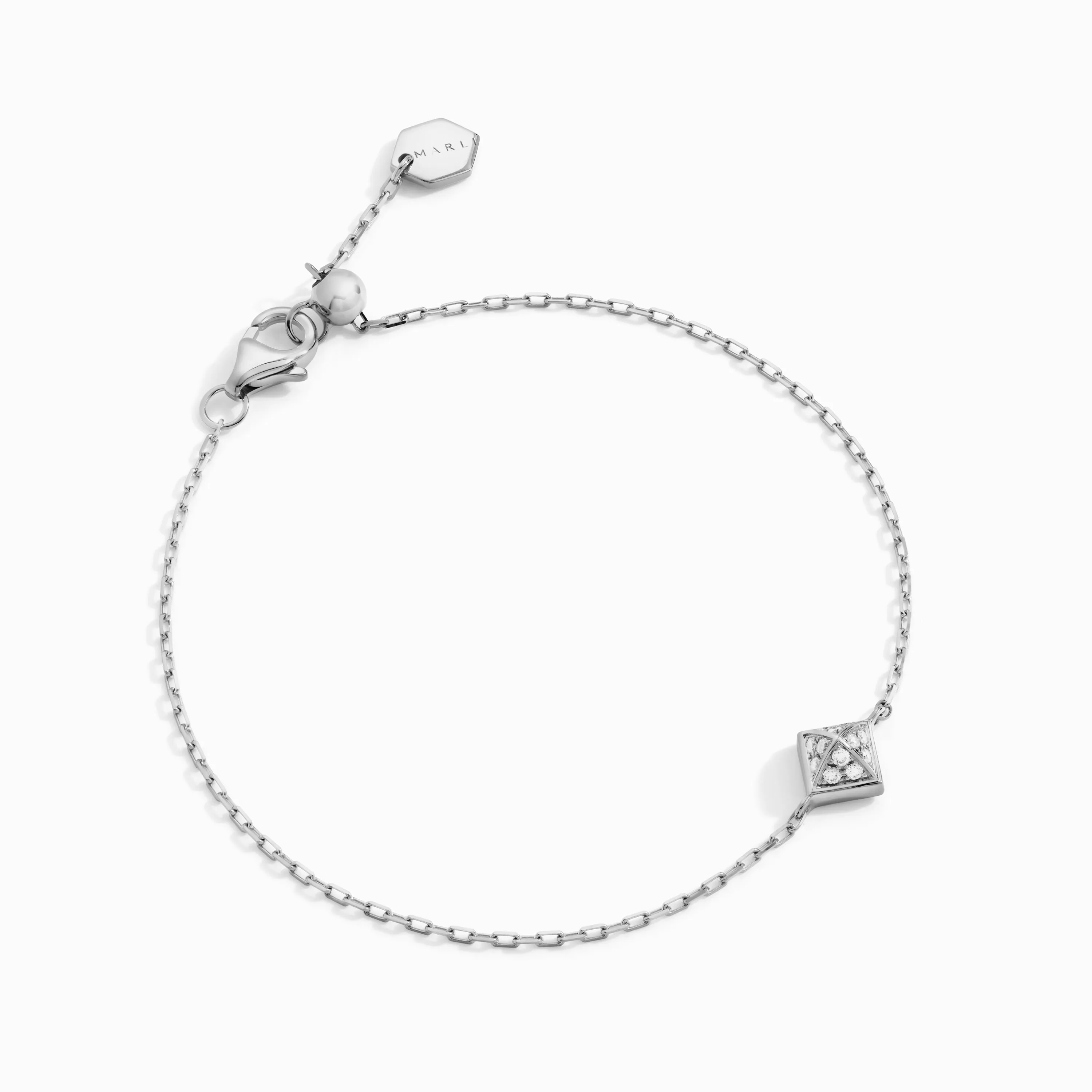 Cleo Lotus Full Diamond Pavé Chain Bracelet