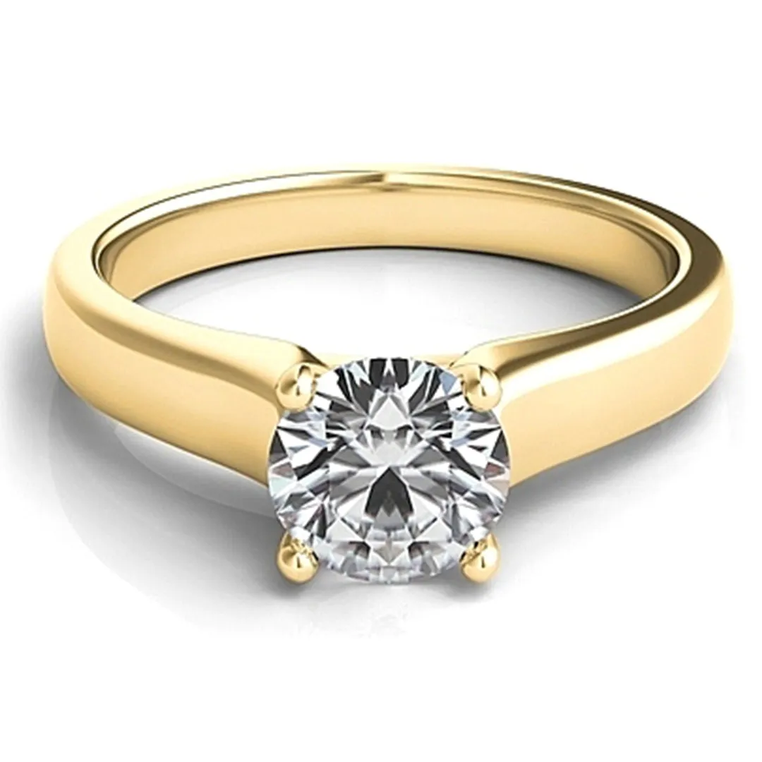 Contoure Diamond Solitaire Engagement Ring