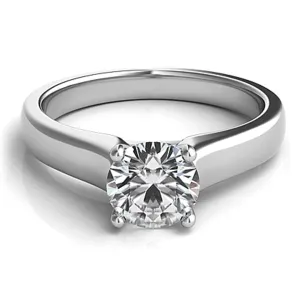 Contoure Diamond Solitaire Engagement Ring