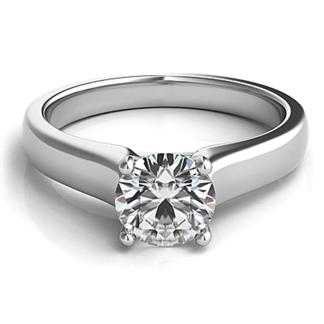 Contoure Diamond Solitaire Engagement Ring