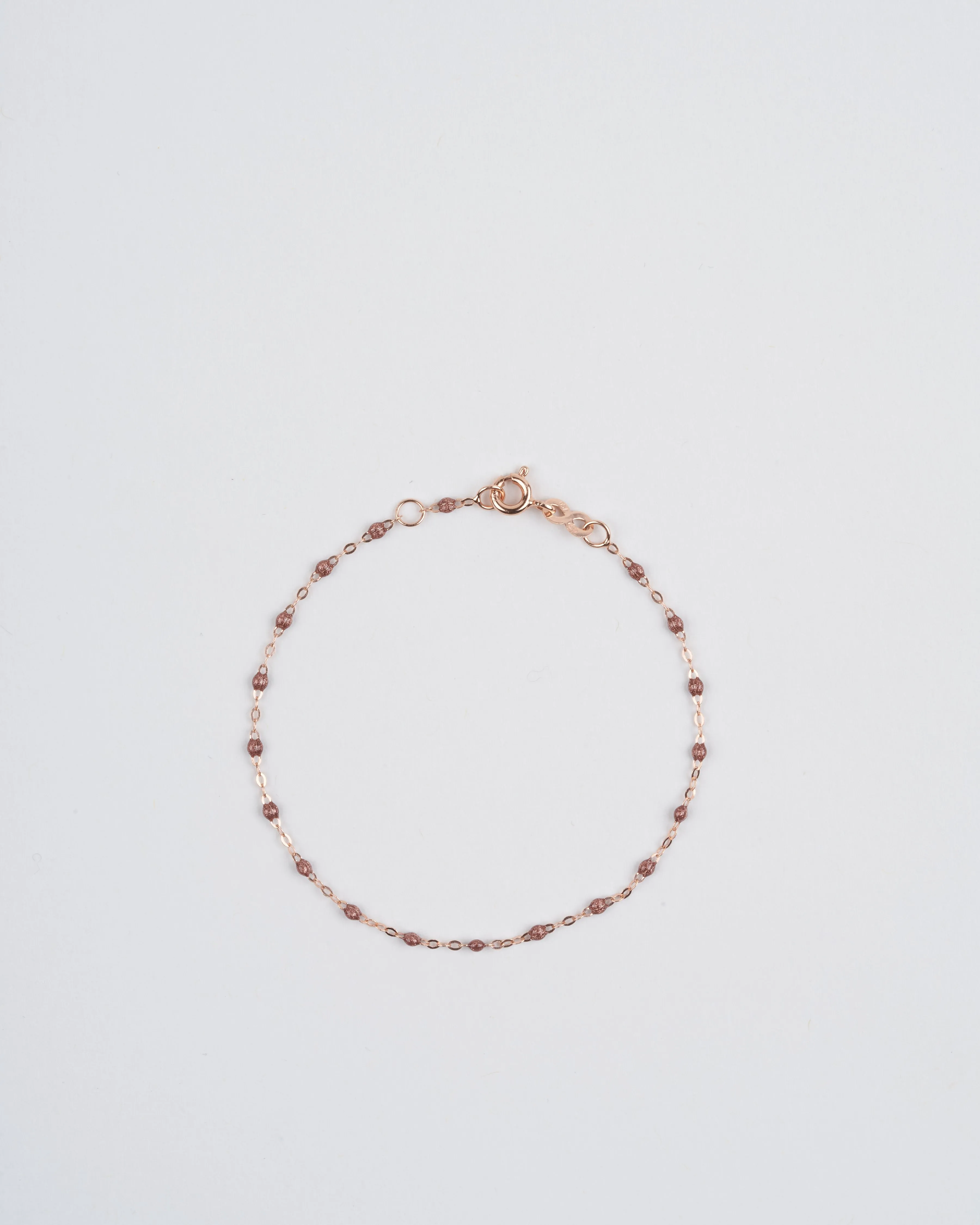 copper bead bracelet - rose gold