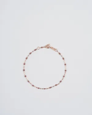 copper bead bracelet - rose gold