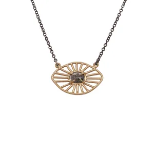 Cosmic Web Evil Eye Diamond Necklace