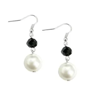 CREAM PEARL EARRINGS  #HNE92184_GREY (RA5)