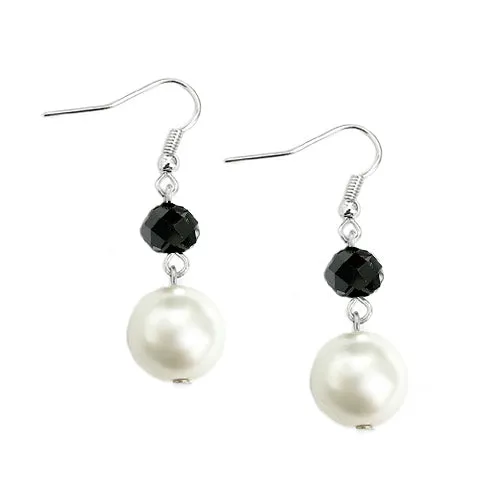 CREAM PEARL EARRINGS  #HNE92184_GREY (RA5)
