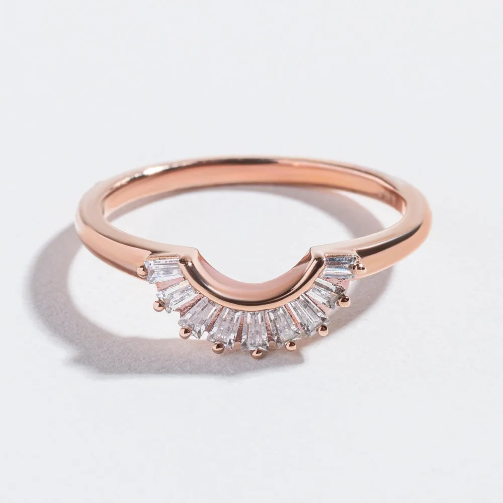 CROWN WEDDING BAND | 14K GOLD | DIAMONDS