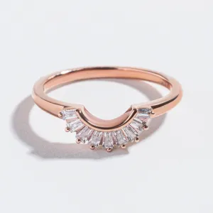 CROWN WEDDING BAND | 14K GOLD | DIAMONDS