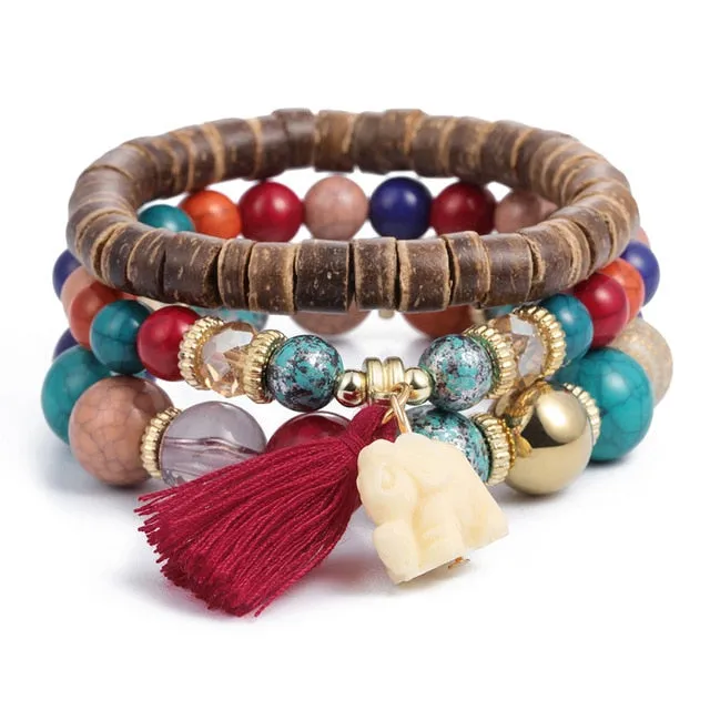 Crystal Bead Female Vintage Bracelets