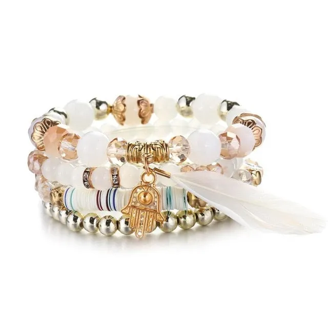 Crystal Bead Female Vintage Bracelets