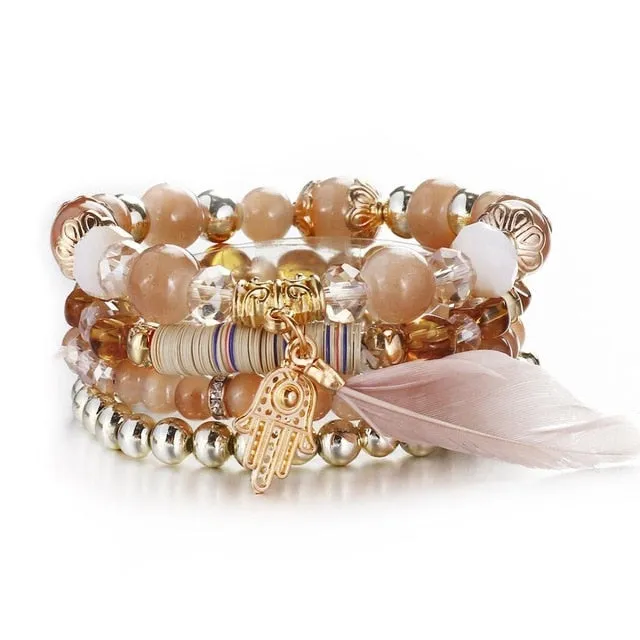Crystal Bead Female Vintage Bracelets