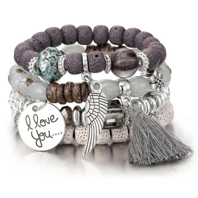 Crystal Bead Female Vintage Bracelets