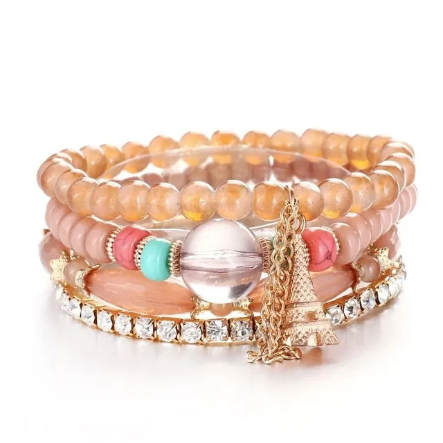 Crystal Bead Female Vintage Bracelets