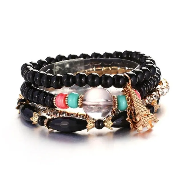 Crystal Bead Female Vintage Bracelets