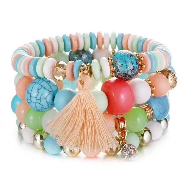 Crystal Bead Female Vintage Bracelets