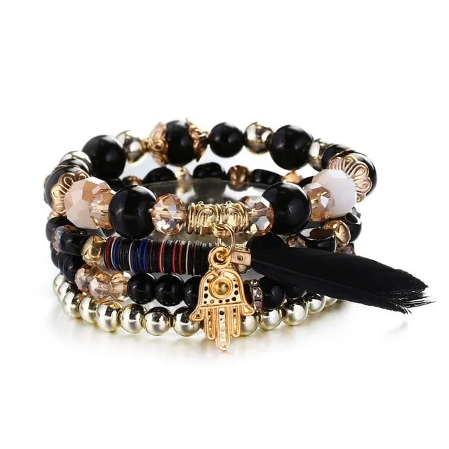 Crystal Bead Female Vintage Bracelets