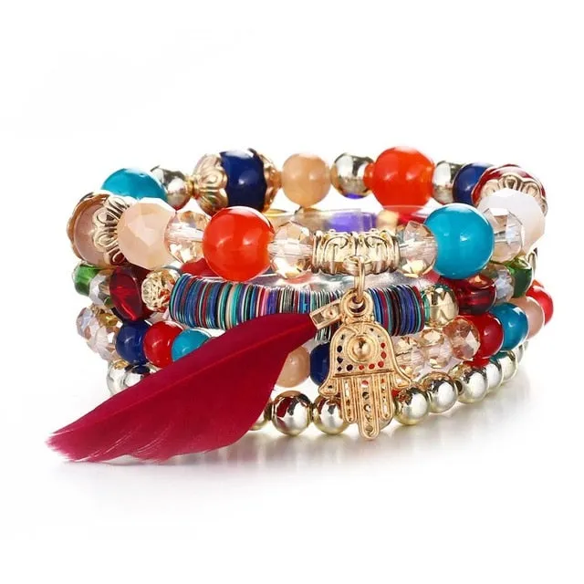 Crystal Bead Female Vintage Bracelets