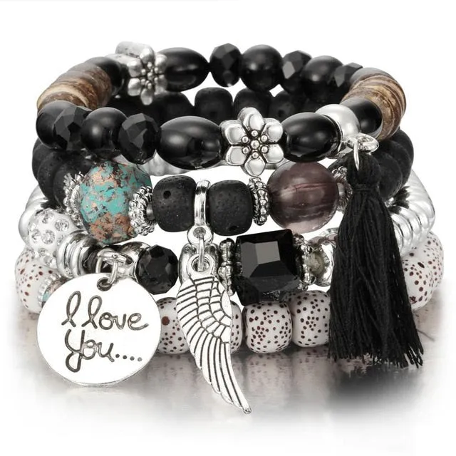 Crystal Bead Female Vintage Bracelets