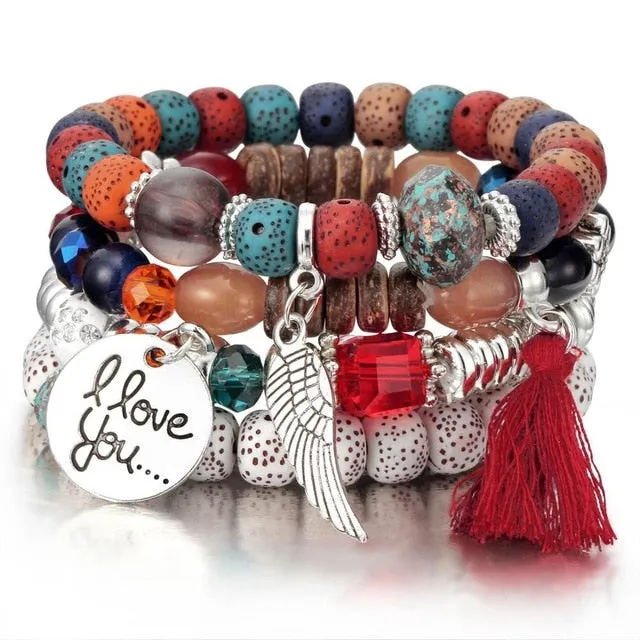Crystal Bead Female Vintage Bracelets