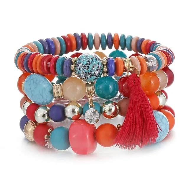 Crystal Bead Female Vintage Bracelets
