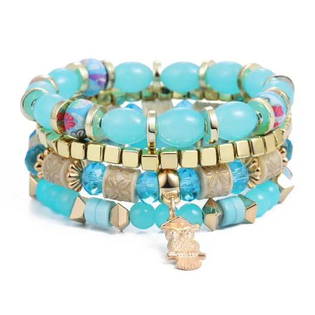 Crystal Bead Female Vintage Bracelets