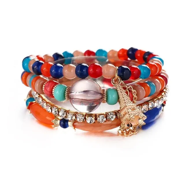 Crystal Bead Female Vintage Bracelets