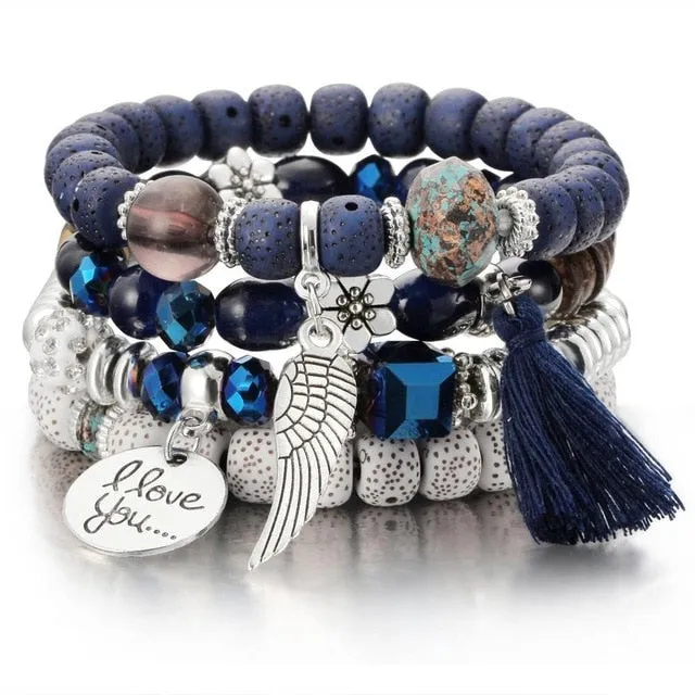 Crystal Bead Female Vintage Bracelets