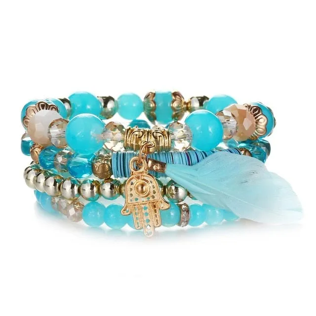 Crystal Bead Female Vintage Bracelets
