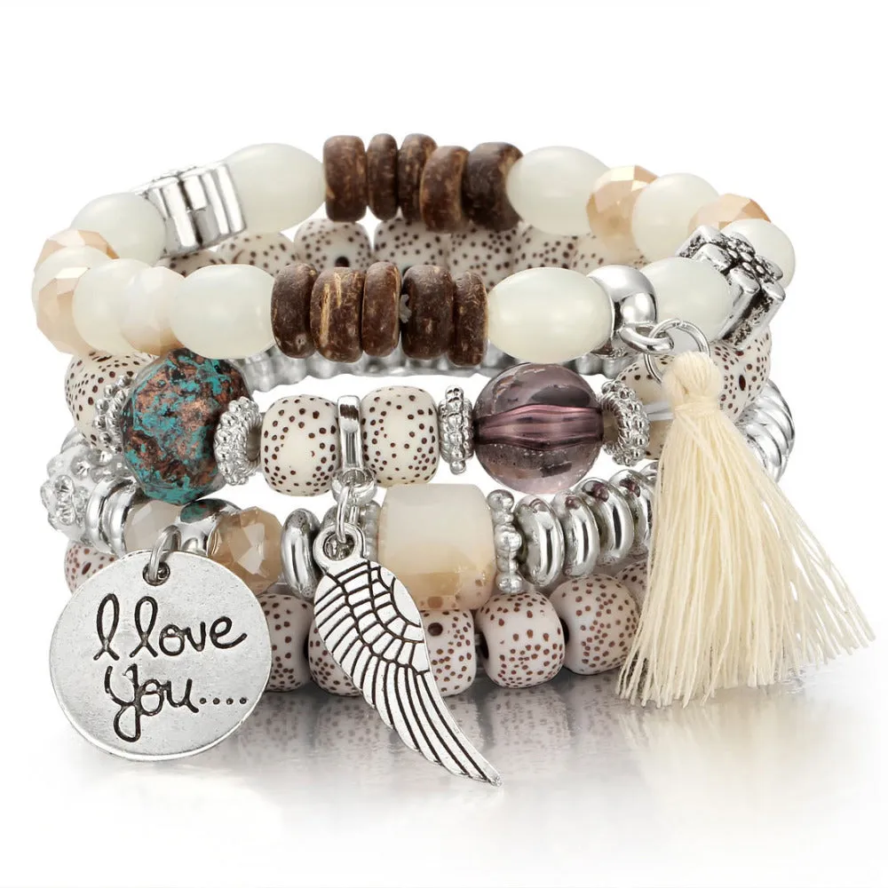 Crystal Bead Female Vintage Bracelets