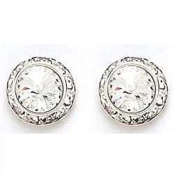 Crystal Earrings, 8mm size