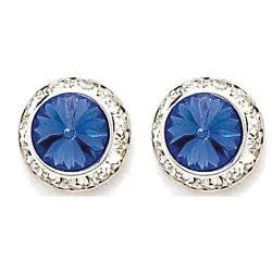Crystal Earrings, 8mm size