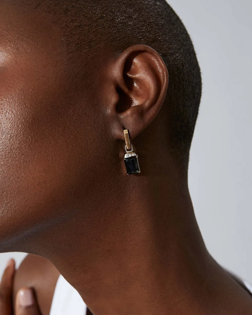 Crystal Haze Tablet Twister Earrings