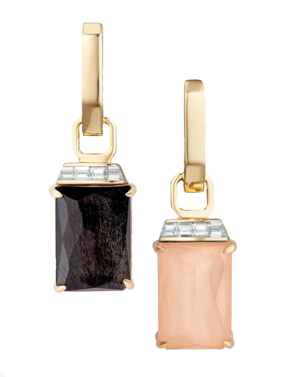Crystal Haze Tablet Twister Earrings