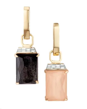 Crystal Haze Tablet Twister Earrings