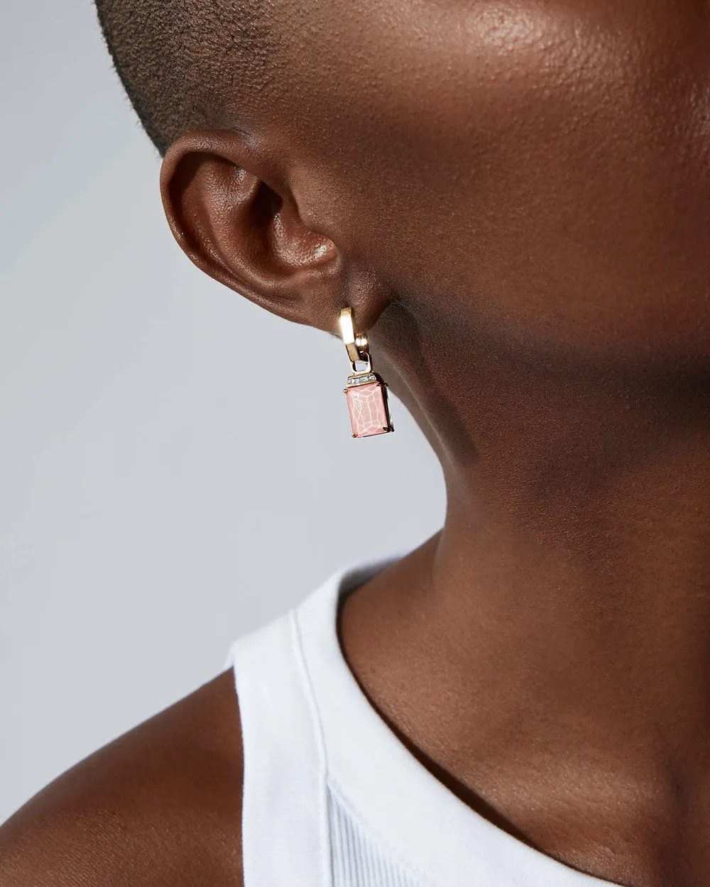 Crystal Haze Tablet Twister Earrings