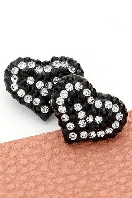 Crystal Heart Studs