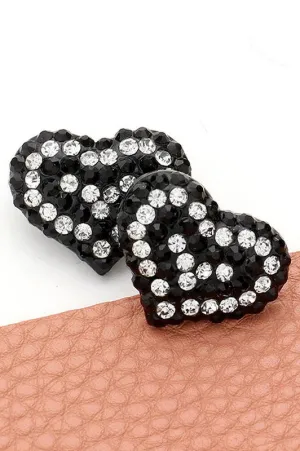 Crystal Heart Studs