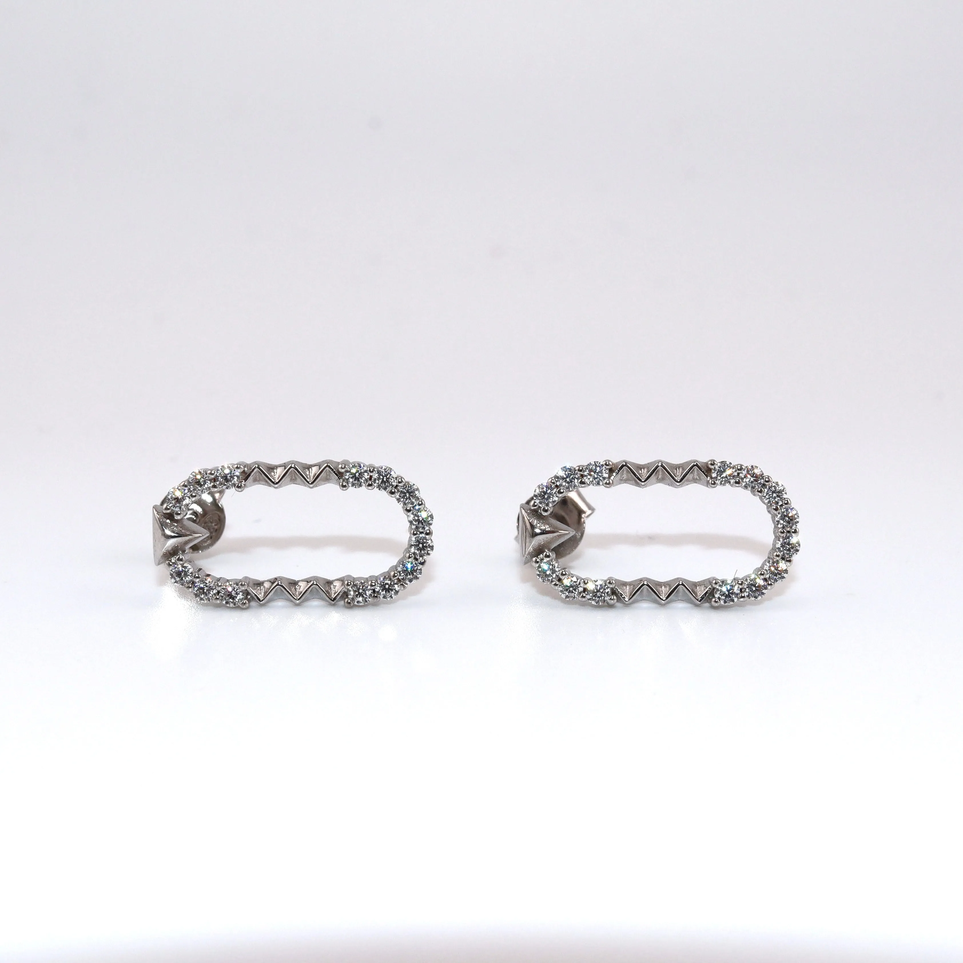 Crystal Oval Earrings