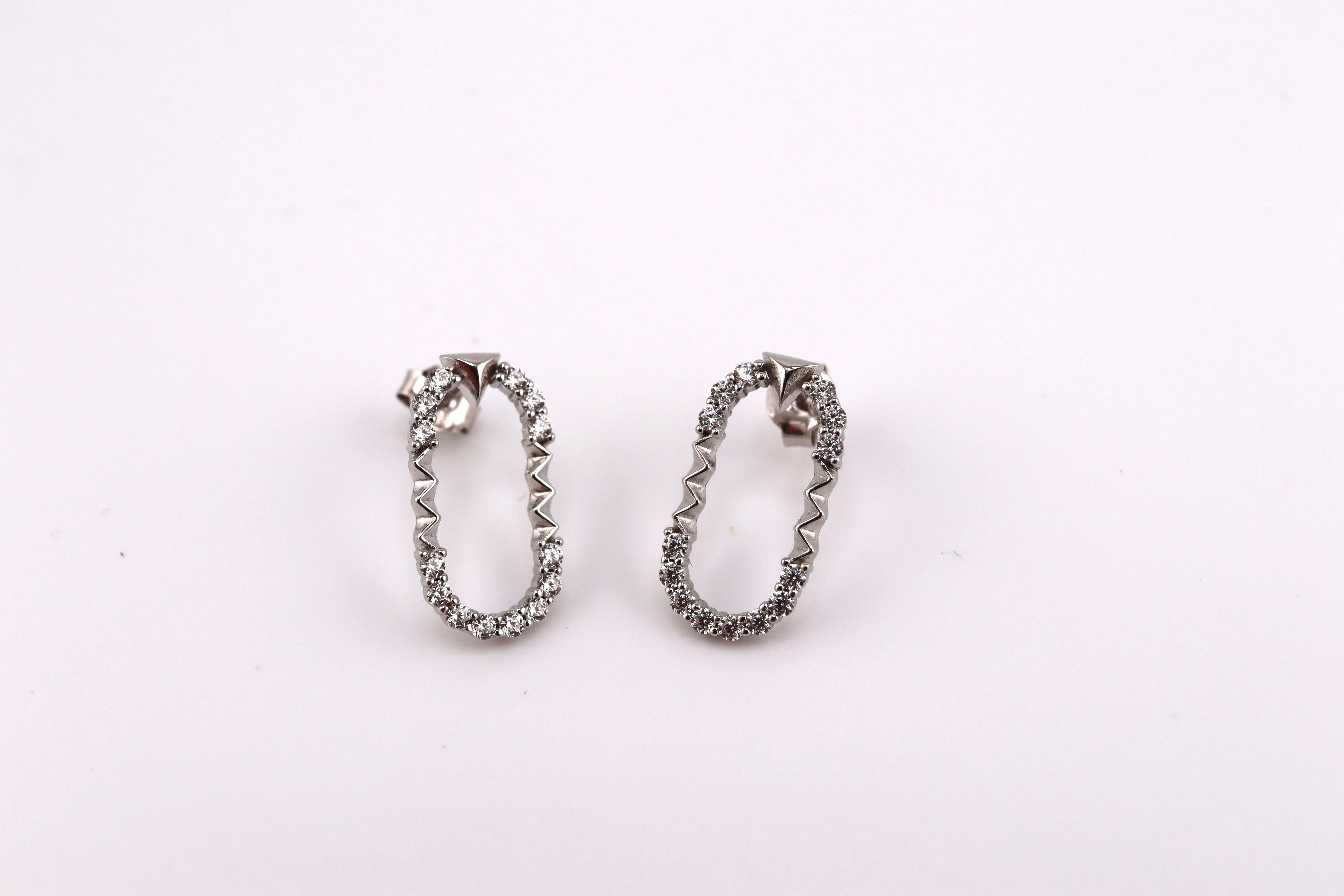Crystal Oval Earrings